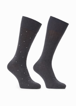 Reiss Heren Graham sokken met print in 2-pack in de kleur Antraciet