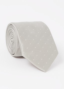 Reiss Heren Liam stropdas in zijdeblend met stippenprint in de kleur Goud