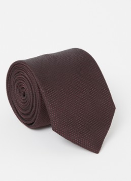 Reiss Heren Ceremony stropdas in zijdeblend in de kleur Donkerrood