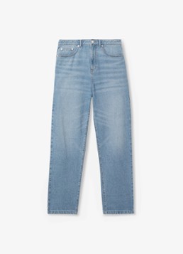 Reiss Heren Broadway loose fit jeans met steekzakken in de kleur Denim