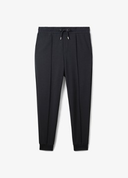 Reiss Heren Premier tapered fit trainingsbroek met steekzakken in de kleur Donkerblauw