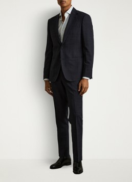 Reiss Heren Mead brogue van leer in de kleur Black / Zwart
