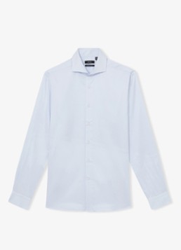 Reiss Heren Storm slim fit overhemd van katoen in de kleur Lichtblauw