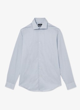 Reiss Heren Remote regular fit overhemd met streepprint in de kleur Lichtblauw