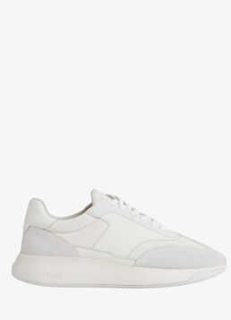 Reiss Heren Emmett sneakers met suède detail in de kleur White / Wit