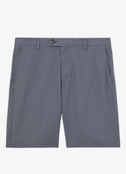 Reiss Heren Wide fit korte chino met structuur in de kleur Airforce Blue / Blauw