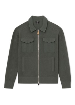 Reiss Heren Calder fijngebreid vest van wol met borstzakken in de kleur Groen