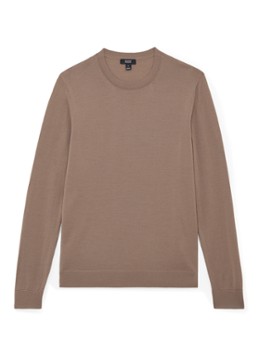 Reiss Heren Wessex sweater van merino wol in de kleur Camel