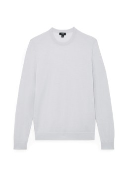 Reiss Heren Wessex sweater van merino wol in de kleur Lichtblauw
