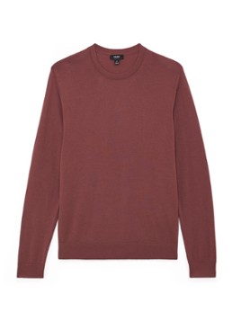 Reiss Heren Wessex sweater van merino wol in de kleur Oudroze