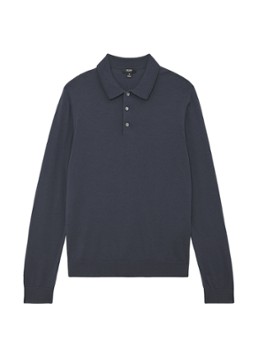 Reiss Heren Trafford sweater van merino wol met polokraag in de kleur Donkerblauw