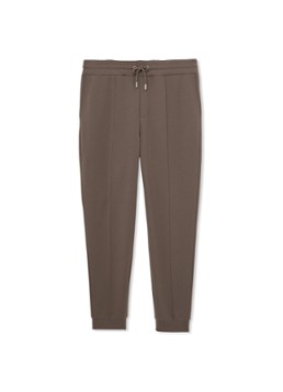 Reiss Heren Premier Premium tapered fit joggingsbroek met steekzakken in de kleur Lichtbruin