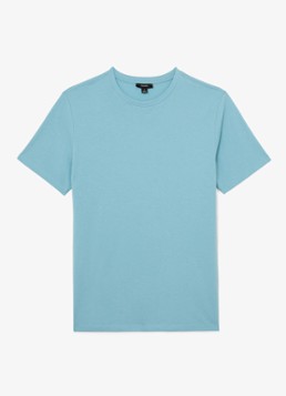 Reiss Heren BLESS Katoen Crew-Neck Tailored-Fit T-Shirt in de kleur Blauw