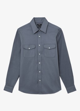 Reiss Heren McRae overhemd met borstzakken in de kleur Donkerblauw