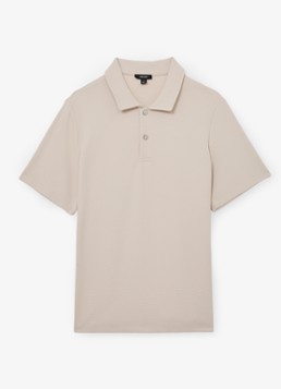Reiss Heren Kennedy regular fit polo met textuur in de kleur Beige