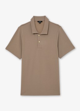 Reiss Heren Kennedy regular fit polo met textuur in de kleur Camel