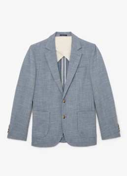 Reiss Heren Manci regular fit colbert met opgestikte zakken in de kleur Blauwgrijs