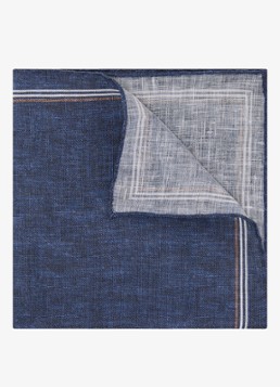 Reiss Heren Claudio pochet van linnen in de kleur Blauw
