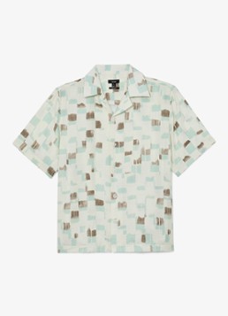 Reiss Heren Vespucci overhemd met print in de kleur Gebroken wit