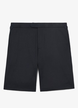 Reiss Heren Cantwell straight fit korte chino in katoenblend in de kleur Navy / Blauw