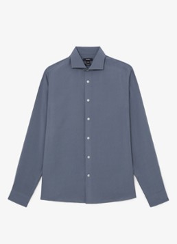 Reiss Heren Oscar regular fit overhemd in de kleur Blauwgrijs