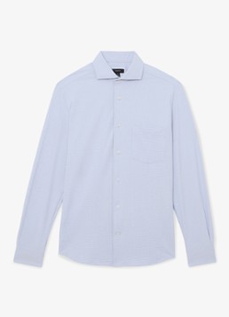 Reiss Heren Solarko regular fit overhemd met structuur in de kleur Lichtblauw