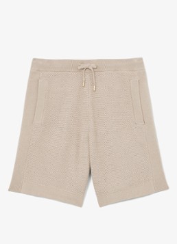 Reiss Heren Vigo straight fit korte broek met structuur in de kleur Stone / Beige