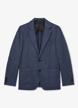 Reiss Heren Romana regular fit colbert in wolblend in de kleur Navy / Blauw