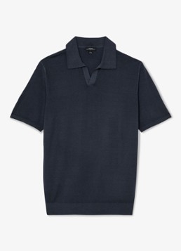 Reiss Dames Rook regular fit polo met structuur in de kleur Navy / Blauw