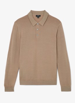 Reiss Heren Jay regular fit polo met structuur in de kleur Taupe Brown / Bruin