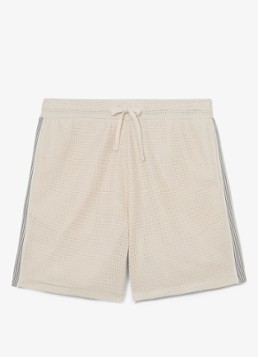 Reiss Heren Sedaros straight fit korte broek van crochet in de kleur Creme