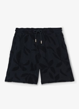 Reiss Heren Voss straight fit korte broek van badstof in de kleur Donkerblauw