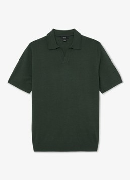 Reiss Heren Regular fit polo met gemêleerd dessin in de kleur Soft Olive Green / Groen
