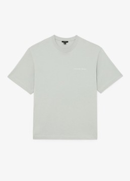 Reiss Heren Casa T-shirt met front- en backprint in de kleur Grijs