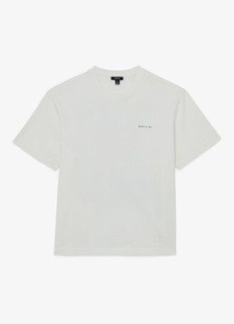 Reiss Heren Splash T-shirt met front- en backprint in de kleur White / Wit