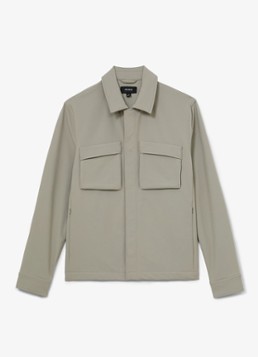 Reiss Heren Divide regular fit overshirt met borstzak in de kleur Stone / Beige