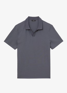 Reiss Heren DOVER polo met structuur in de kleur Blauw