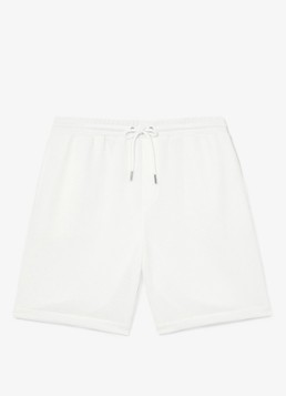 Reiss Heren Renly straight fit korte joggingbroek met wafelstructuur in de kleur White / Wit