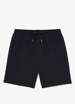 Reiss Heren Renly straight fit korte joggingbroek met wafelstructuur in de kleur Navy / Blauw