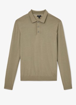 Reiss Heren Trafford regular fit polo van merino wol in de kleur Lichtgroen