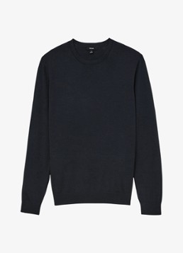 Reiss Heren Wessex fijngebreide trui van merino wol in de kleur Grijs