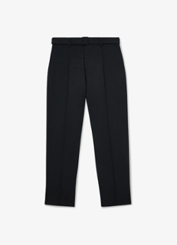 Reiss Heren Peshi straight fit pantalon met ceintuur in de kleur Donkerblauw