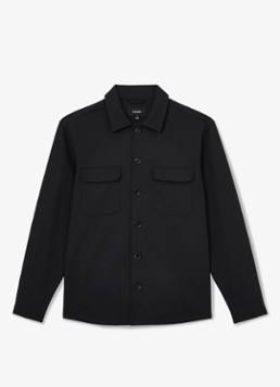 Reiss Heren Regular fit overshirt met borstzak in de kleur Navy / Blauw