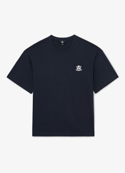 Reiss Heren Rainer T-shirt met borduring in de kleur Donkerblauw