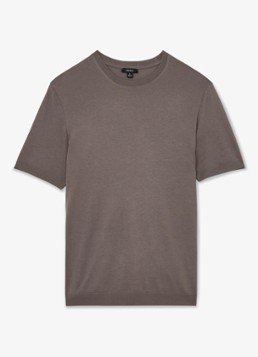 Reiss Heren Chad modern fit T-shirt met ronde hals in de kleur Mouse Brown / Bruin