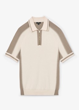 Reiss Heren Elmers regular fit polo met colour blocking in de kleur Creme