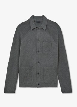 Reiss Heren Fitzwilliam fijngebreid vest met opgestikte zakken in de kleur Donkergrijs