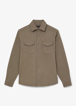 Reiss Heren Astra regular fit overshirt met borstzakken in de kleur Beige