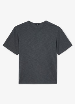 Reiss Heren Huxley T-shirt met gemêleerd dessin in de kleur Navy / Blauw