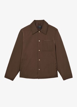 Reiss Heren Raider gewatteerd overshirt met borstzak in de kleur Brown / Bruin